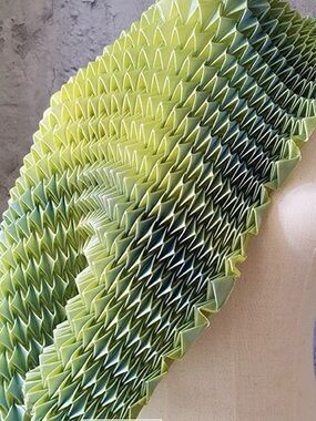 Pleated Origami 3D fabric - 2 pieces